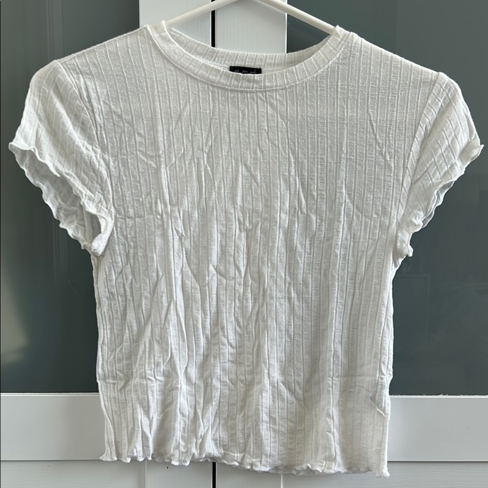 Urban Outfitters White Ribbed Women's Top